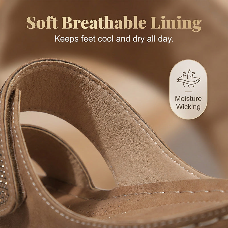 ✨👡Women's Sparkling Rhinestone Wedge Sandals💖 Stylish. Supportive. Seriously Comfortable