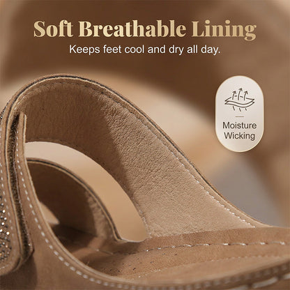 ✨👡Women's Sparkling Rhinestone Wedge Sandals💖 Stylish. Supportive. Seriously Comfortable