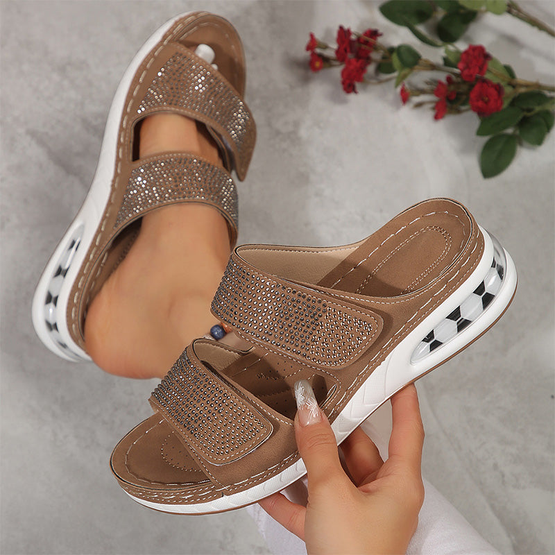 ✨👡Women's Sparkling Rhinestone Wedge Sandals💖 Stylish. Supportive. Seriously Comfortable
