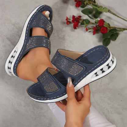 ✨👡Women's Sparkling Rhinestone Wedge Sandals💖 Stylish. Supportive. Seriously Comfortable