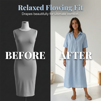 ☀️Women's Casual Linen Blend Shirt Dress – Effortless Style For Sunny Days✨