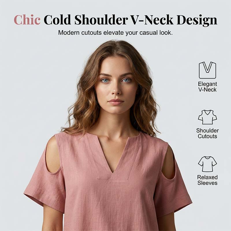 🔥 Zeitlich begrenzter Sale – Bis zu 57 % RABATT✨Einfarbiges, locker geschnittenes Tunika- und Hosen-Outfit