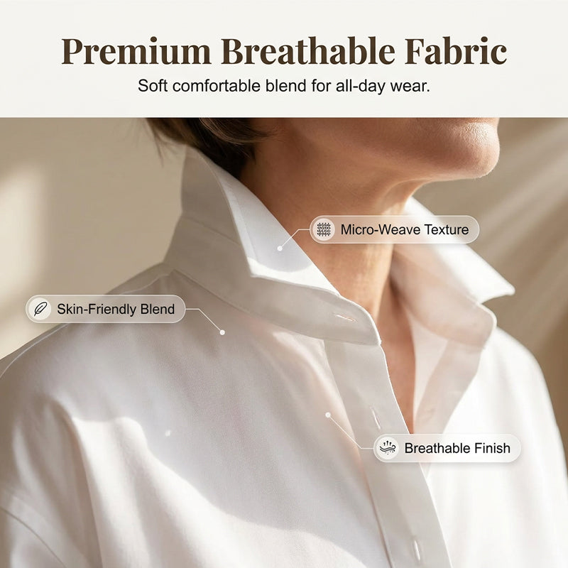 💫Women’s Oversized Button Stand Collar Shirt – Make Every Outfit A Statement!