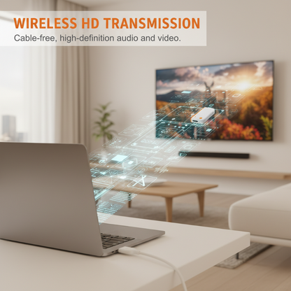 🖥️Exclusive 50% OFF | Wireless HDMI Transmitter & Receiver | Plug and Play 1080P/60Hz Screen Mirroring Adapter | Dual Screen for PC, Laptops & PS5⚡