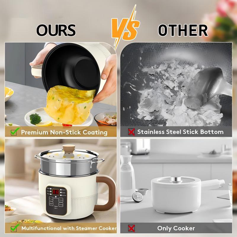 🍲 Multi-Functional Smart Electric Pot – 6 Preset Modes, Delay Timer, Steamer 🍜One Smart Kitchen Helper