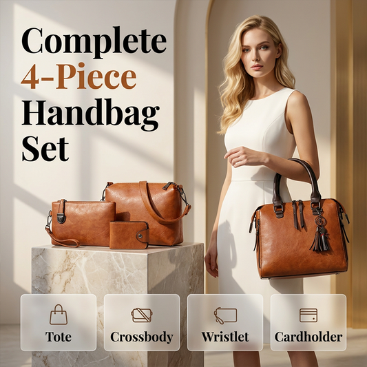 👜Women's PU Leather 4-Piece Handbag Set – Chic, Versatile & Timeless ✨
