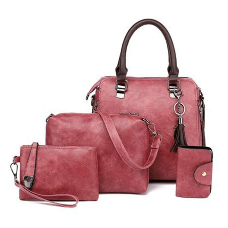 👜Women's PU Leather 4-Piece Handbag Set – Chic, Versatile & Timeless ✨
