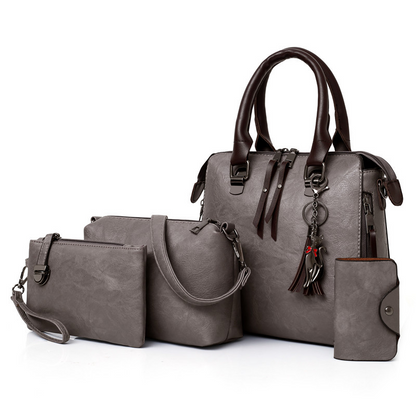 👜Women's PU Leather 4-Piece Handbag Set – Chic, Versatile & Timeless ✨