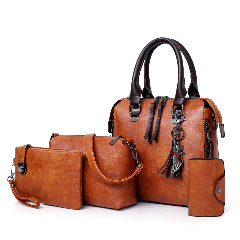 👜Women's PU Leather 4-Piece Handbag Set – Chic, Versatile & Timeless ✨