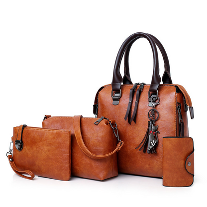 👜Women's PU Leather 4-Piece Handbag Set – Chic, Versatile & Timeless ✨