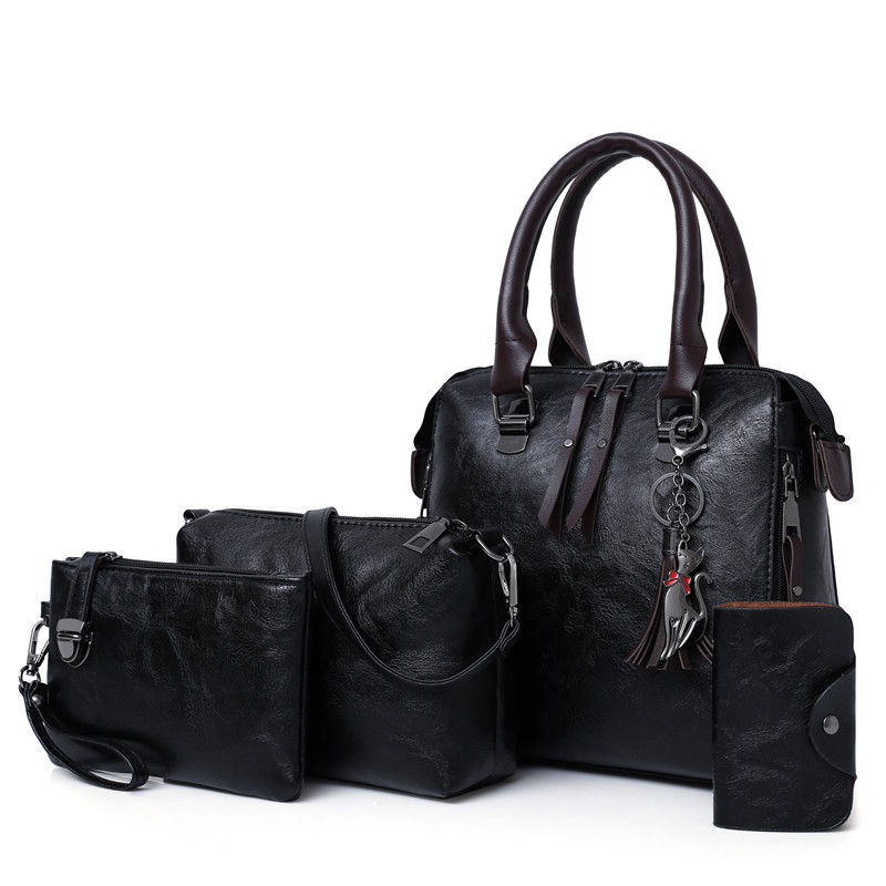 👜Women's PU Leather 4-Piece Handbag Set – Chic, Versatile & Timeless ✨