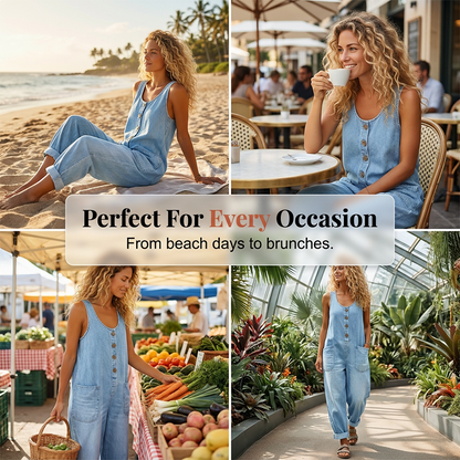 👖Women's Sleeveless Wide Leg Jumpsuit– Relaxed Style, All-Day Comfort✨