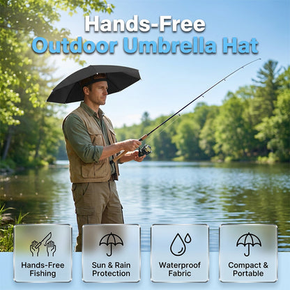 🔥 Limited-Time Sale – Up to 50% OFF💫Lightweight Folding Sun Rain Headwear Umbrella Hat