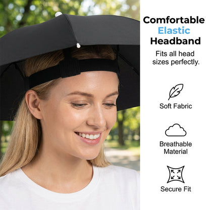 🔥 Limited-Time Sale – Up to 50% OFF💫Lightweight Folding Sun Rain Headwear Umbrella Hat