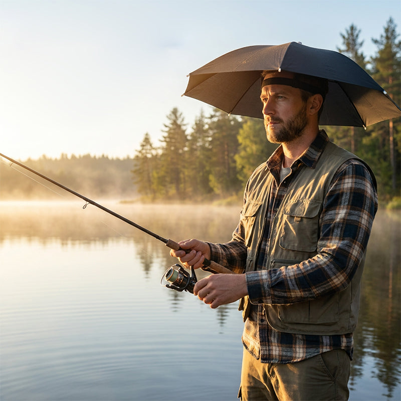 🔥 Limited-Time Sale – Up to 50% OFF💫Lightweight Folding Sun Rain Headwear Umbrella Hat
