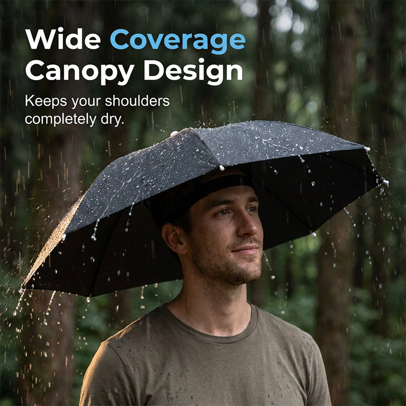 🔥 Limited-Time Sale – Up to 50% OFF💫Lightweight Folding Sun Rain Headwear Umbrella Hat