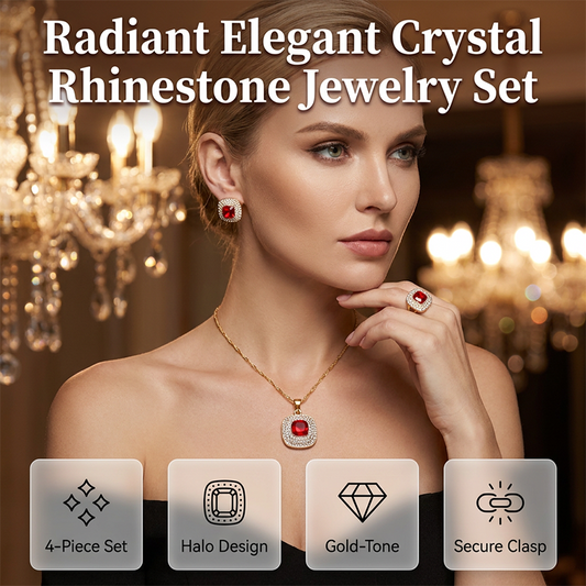 💎Sparkle Every Day: Elegant Crystal Rhinestone Jewelry Set✨