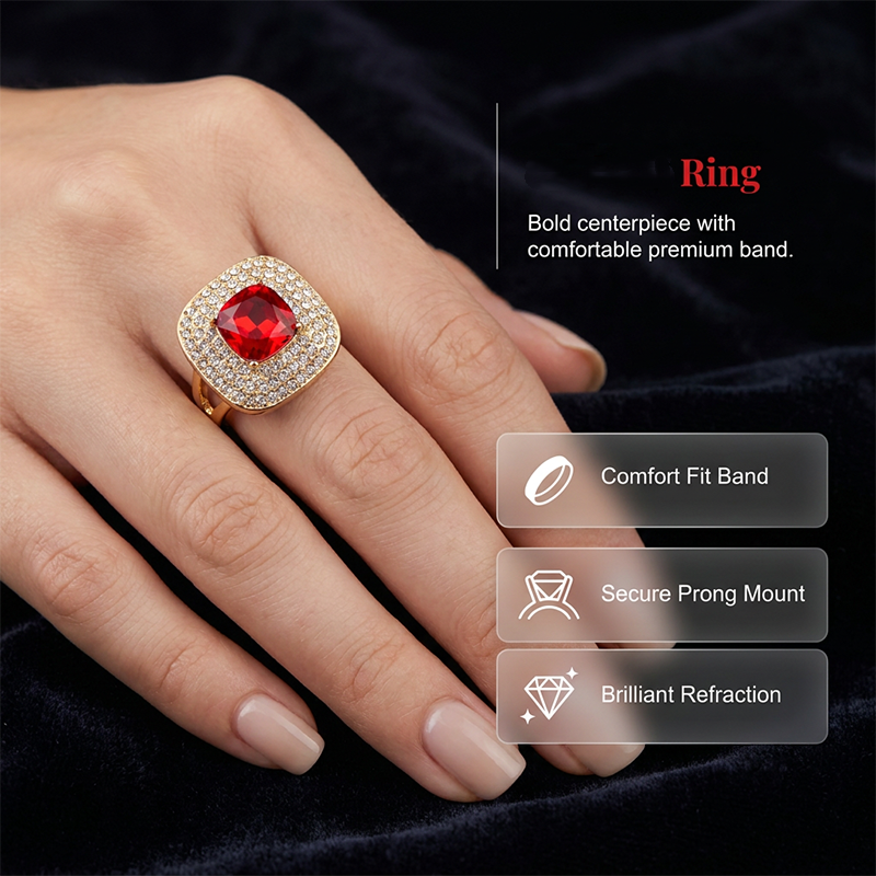 💎Jeden Tag glänzen: Elegantes Schmuckset mit Kristallsteinen✨