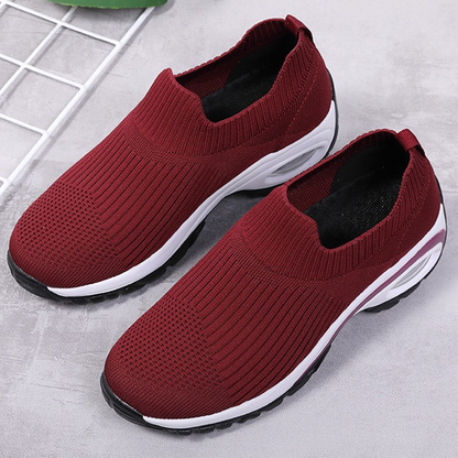 ✨Women's Slip-On Knit Mesh Running Shoes👟Step Into Comfort – On Platform Sneakers You’ll Love