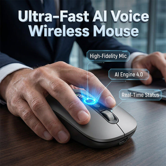 🖱️💬AI Smart Voice Wireless Mouse – Type 1600 WPM By Speaking ⚡