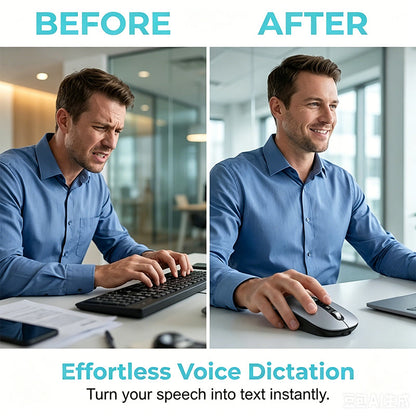 🖱️💬AI Smart Voice Wireless Mouse – Type 1600 WPM By Speaking ⚡