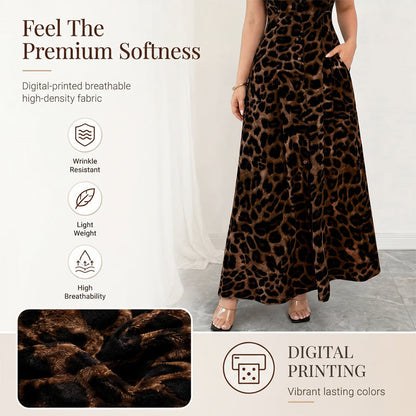 🎁2026 New Arrivals 52% OFF💥Women's Elegant Leopard Print Lapel Dress✨