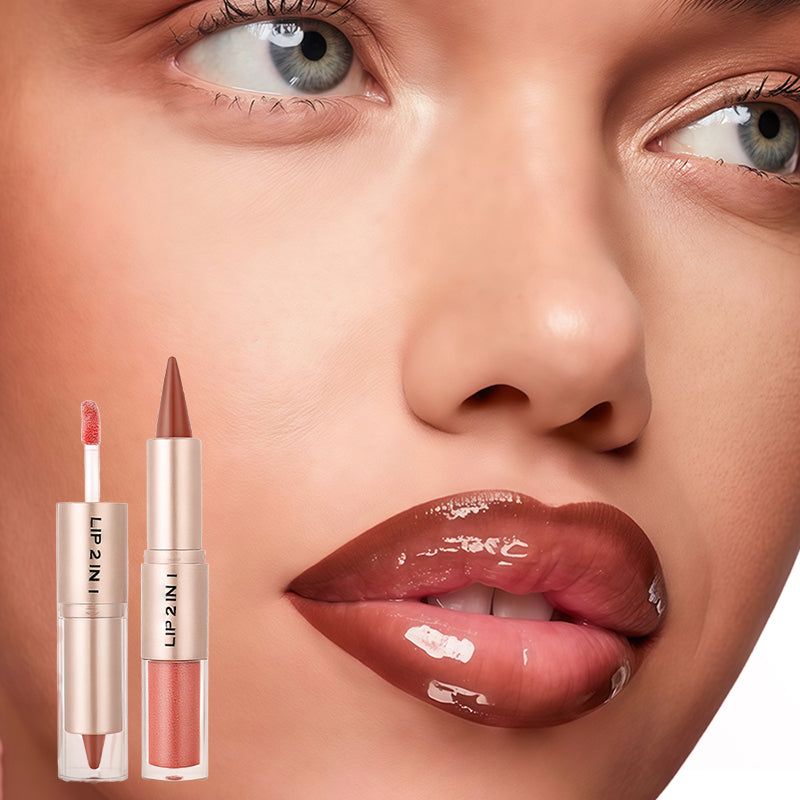 🔥 Zeitlich begrenzter Sale – Bis zu 50 % RABATT💄✨ 2-in-1 Matter Lippenstift & Glänzender Lipgloss💋