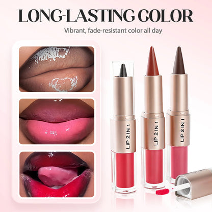 🔥 Zeitlich begrenzter Sale – Bis zu 50 % RABATT💄✨ 2-in-1 Matter Lippenstift & Glänzender Lipgloss💋