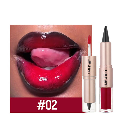🔥 Zeitlich begrenzter Sale – Bis zu 50 % RABATT💄✨ 2-in-1 Matter Lippenstift & Glänzender Lipgloss💋