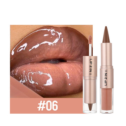 🔥 Zeitlich begrenzter Sale – Bis zu 50 % RABATT💄✨ 2-in-1 Matter Lippenstift & Glänzender Lipgloss💋