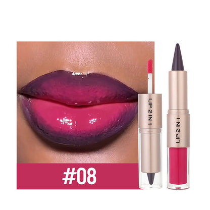 🔥 Zeitlich begrenzter Sale – Bis zu 50 % RABATT💄✨ 2-in-1 Matter Lippenstift & Glänzender Lipgloss💋