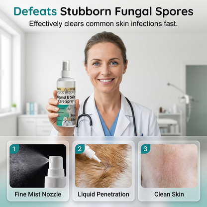 🐾✨Pet Wound and Skin Care Spray for Dogs and Cats - Soothe Cuts & Scrapes In Seconds 🐶💚