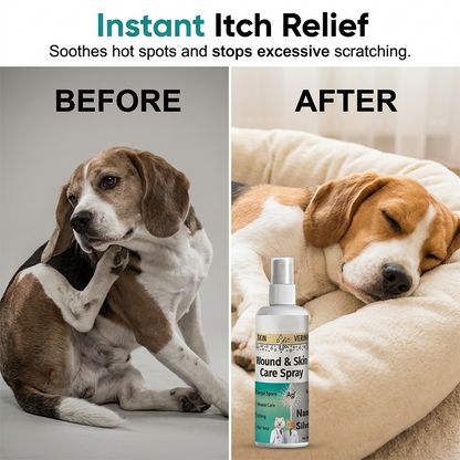 🐾✨Pet Wound and Skin Care Spray for Dogs and Cats - Soothe Cuts & Scrapes In Seconds 🐶💚