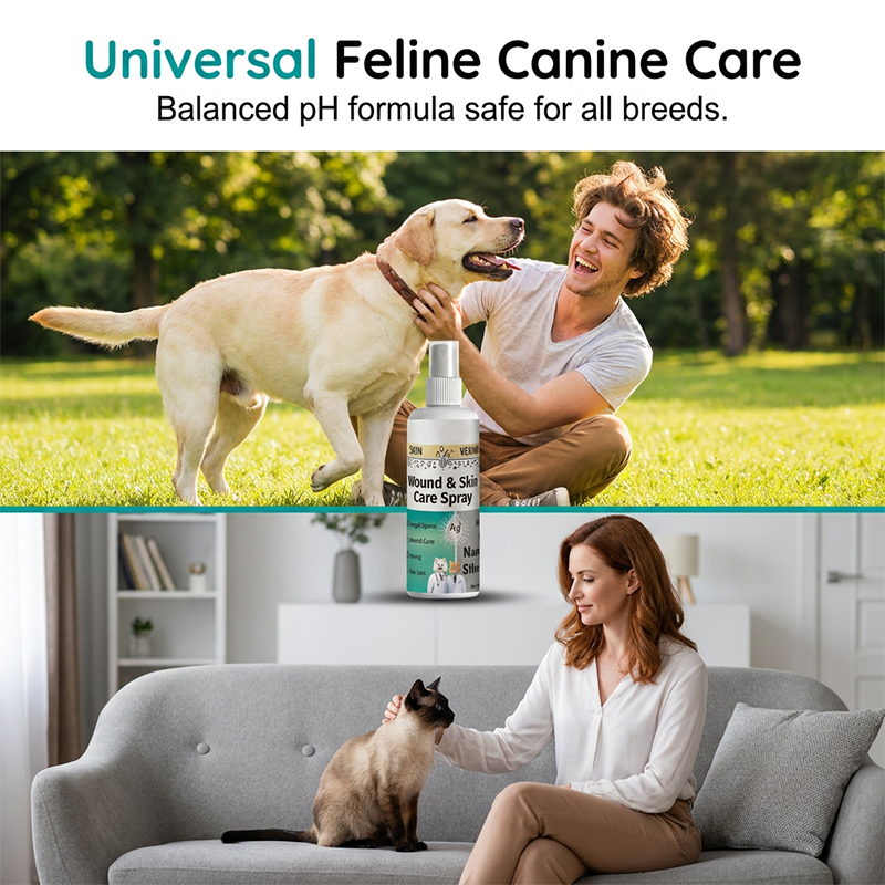 🐾✨Pet Wound and Skin Care Spray for Dogs and Cats - Soothe Cuts & Scrapes In Seconds 🐶💚