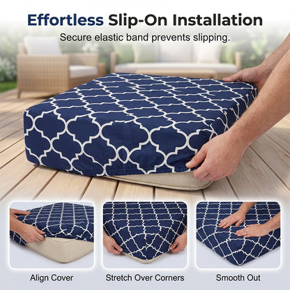 🪑🌿Patio Sofa Cushion Cover – Stretch, Water-Resistant ✨