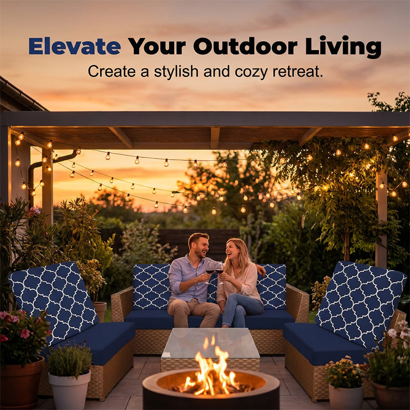 🪑🌿Patio Sofa Cushion Cover – Stretch, Water-Resistant ✨