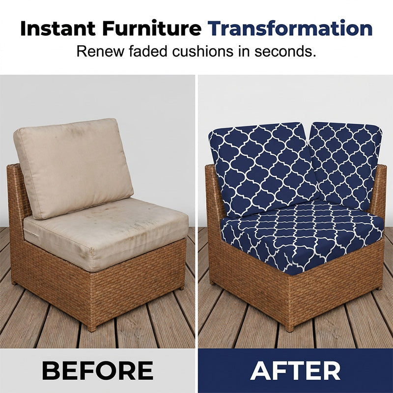 🪑🌿Patio Sofa Cushion Cover – Stretch, Water-Resistant ✨
