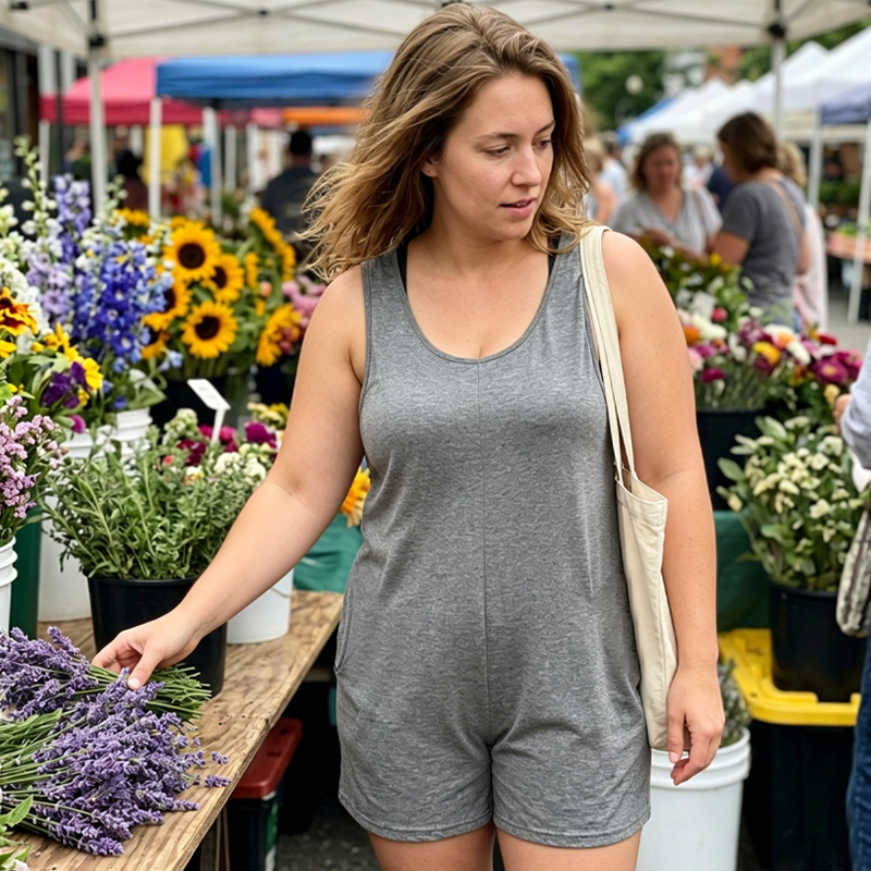 👗 LIMITED-TIME 57% OFF! 💥 Women's Plus Size Sleeveless Jumpsuit with Pockets – Flowy, Comfortable, Versatile ✨