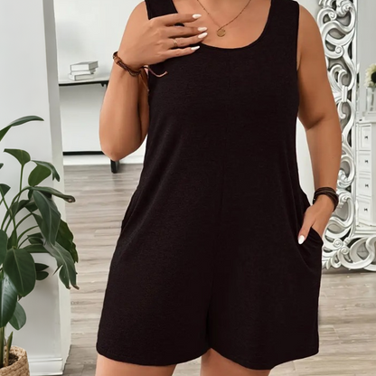 👗 LIMITED-TIME 57% OFF! 💥 Women's Plus Size Sleeveless Jumpsuit with Pockets – Flowy, Comfortable, Versatile ✨