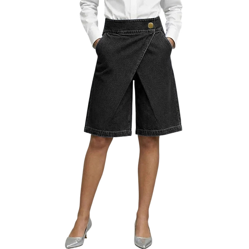 🩳 JETZT 50 % RABATT! ✨ Asymmetrische weit geschnittene Shorts für Damen – leicht & fließend – einzigartiger, ungleichmäßiger Saum, perfekt für Sommer oder Resort – stilvoll und bequem 🌸