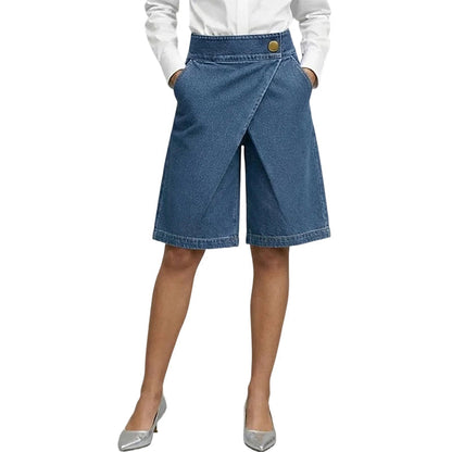 🩳 JETZT 50 % RABATT! ✨ Asymmetrische weit geschnittene Shorts für Damen – leicht & fließend – einzigartiger, ungleichmäßiger Saum, perfekt für Sommer oder Resort – stilvoll und bequem 🌸