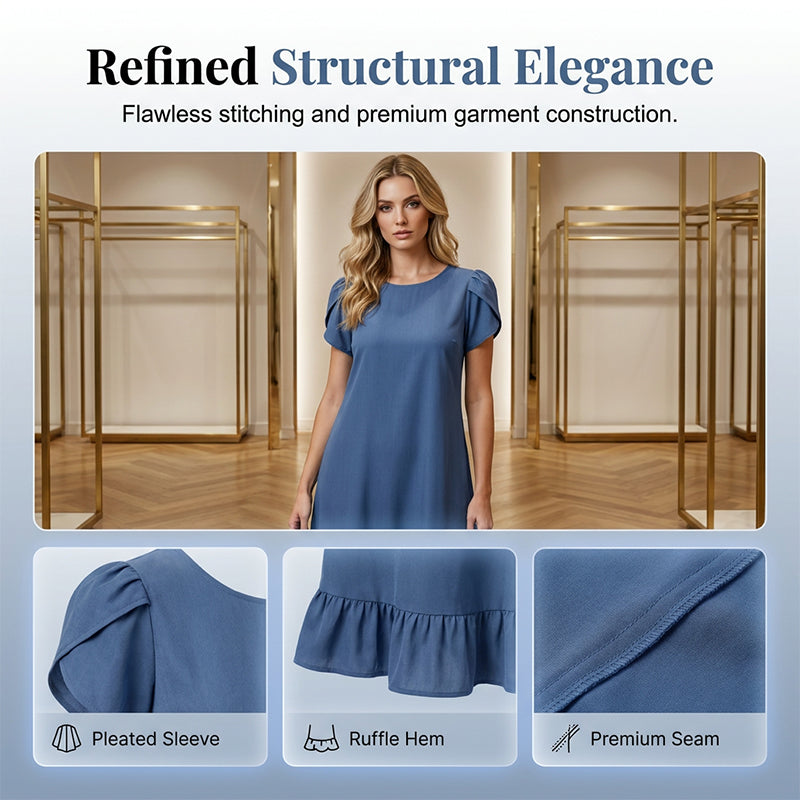 👗✨Elegantes Jeanskleid mit Waschung – Mühelose Eleganz für jeden Tag💙