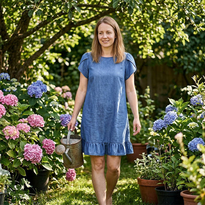 👗✨Elegantes Jeanskleid mit Waschung – Mühelose Eleganz für jeden Tag💙
