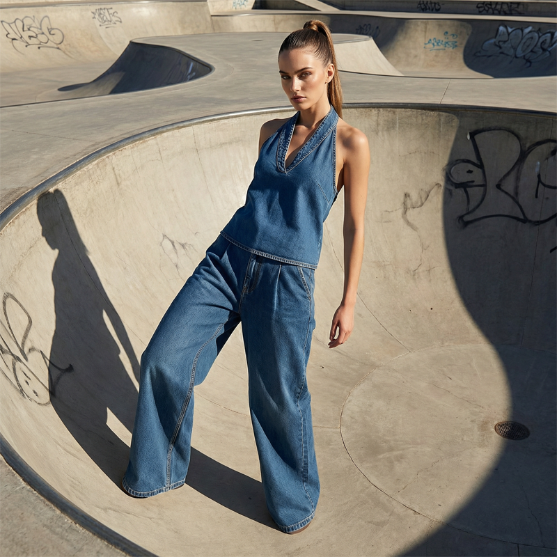 👖✨Women's Casual Halter Top & Wide-Leg Pants Set– Effortless Summer Style🔥
