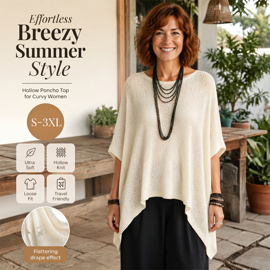 ⌛Limited-Time Offer-✨Women’s Hollow-Out Batwing Sleeve Knit Top
