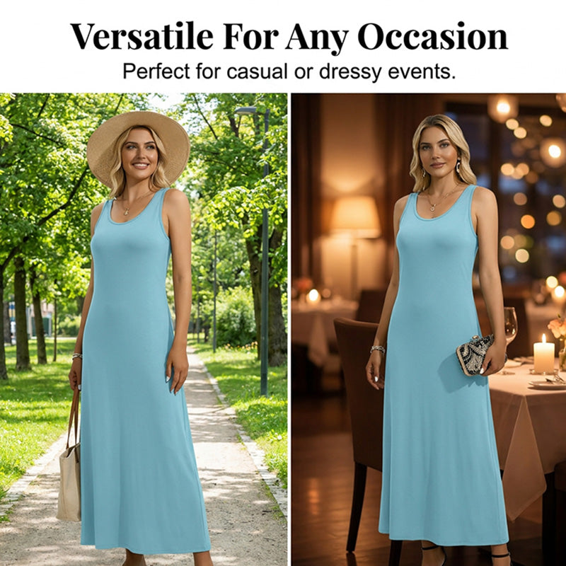 👗✨Damen Ärmelloses Freizeit-Tankkleid – Figurschmeichelnd & Den ganzen Tag bequem☀️