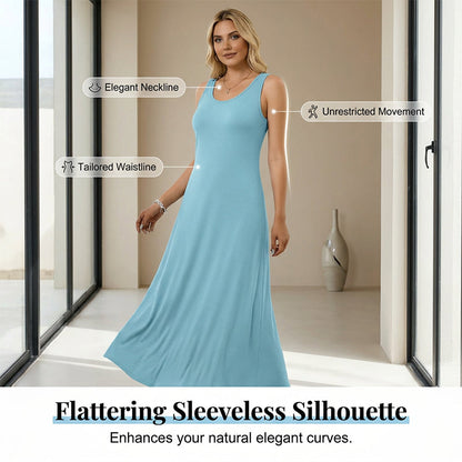 👗✨Damen Ärmelloses Freizeit-Tankkleid – Figurschmeichelnd & Den ganzen Tag bequem☀️