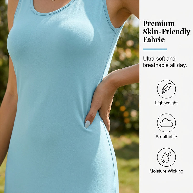 👗✨Damen Ärmelloses Freizeit-Tankkleid – Figurschmeichelnd & Den ganzen Tag bequem☀️