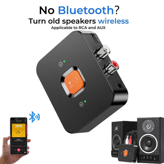 🔊✨Bluetooth 6.0 Audio Receiver with RCA and AUX Outputs– Upgrade Any Speaker to Wireless 🎶