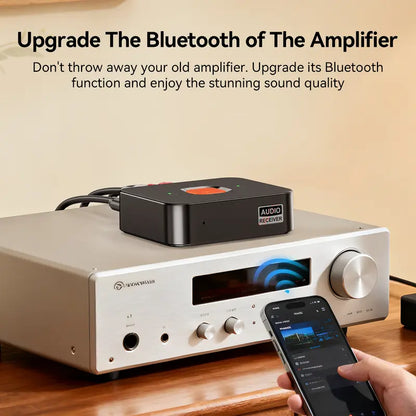 🔊✨Bluetooth 6.0 Audio Receiver with RCA and AUX Outputs– Upgrade Any Speaker to Wireless 🎶